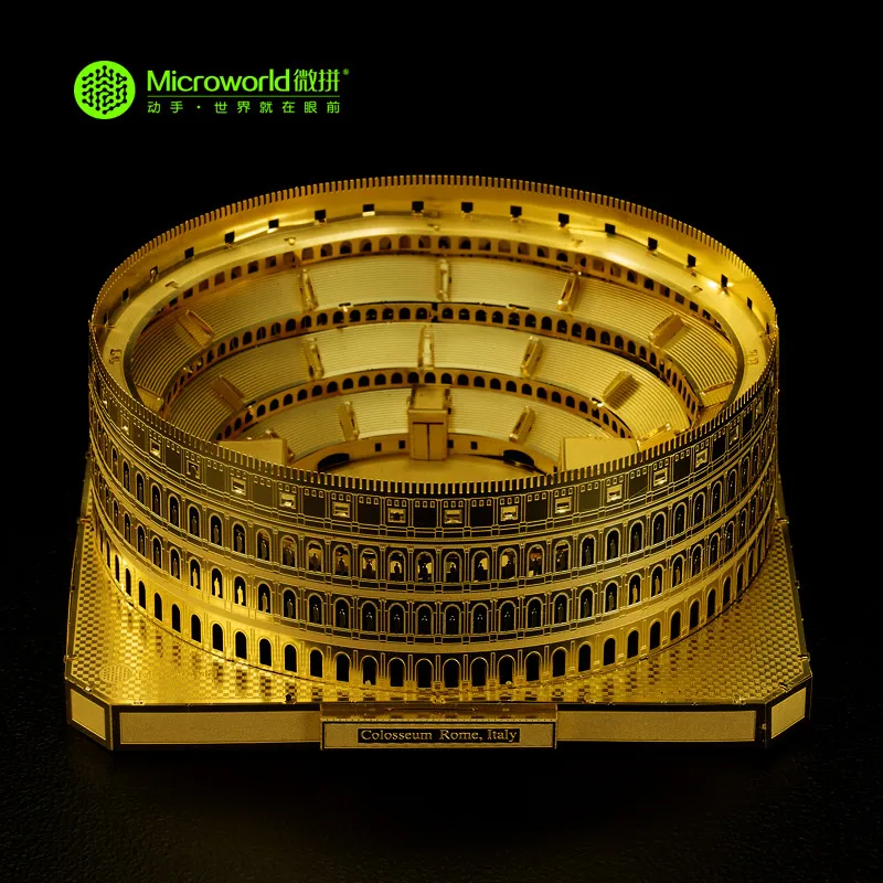 Металлическая нано головоломка MICROWORLD Colosseum 3D сборочная модель для взрослых