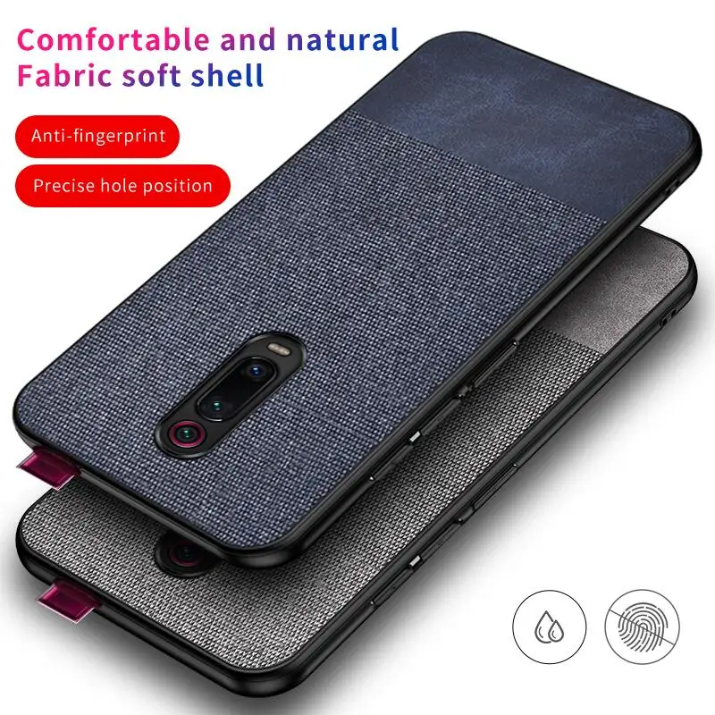Чехол для Xiaomi Redmi K20 Pro тканевый силиконовый мягкий чехол с полной защитой Rezzol Fundas |