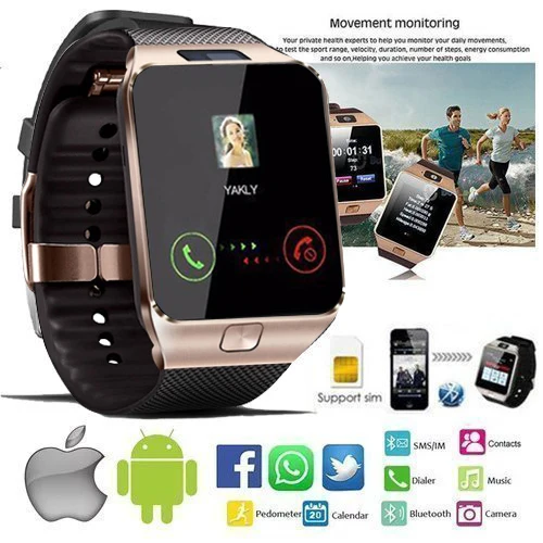 Смарт часы Bluetooth мужские спортивные DZ09 Android телефонные звонки 2G GSM SIM TF карта