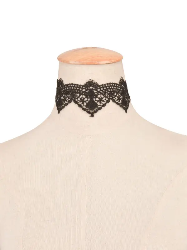 Новые черные/белые кружевные ожерелья-Чокеры с бабочками для женщин длина 30 см