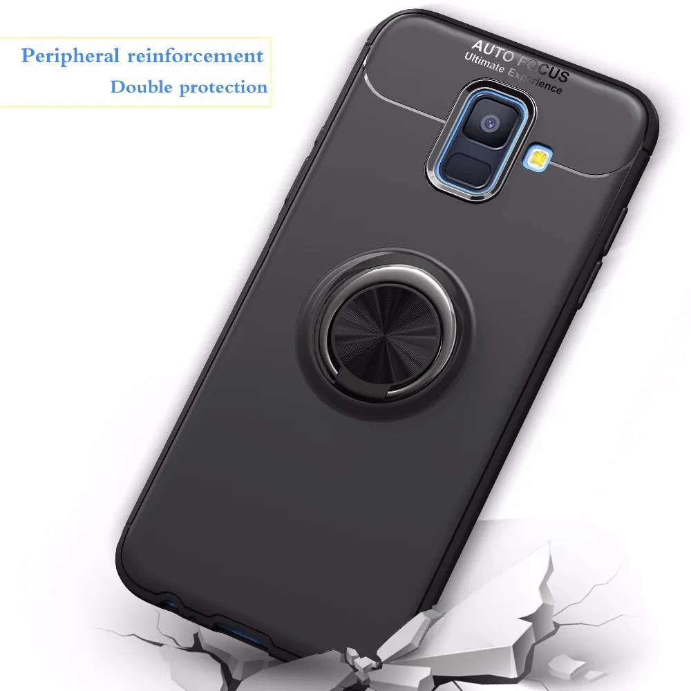 FGHGF Ring Case For Samsung Galaxy Note 9 8 Cover J4 J6 J8 2018 A6 Plus Shell Soft Silicone |