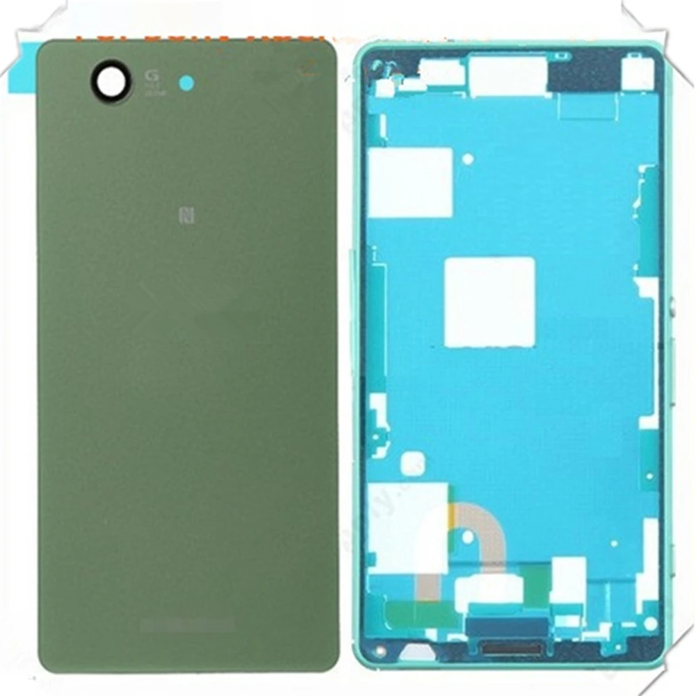 For Sony Xperia Z3 Compact D5803 D5833 Full Housing Front LCD Frame Bezel Plate + Battery Door Replacement!! | Мобильные телефоны и