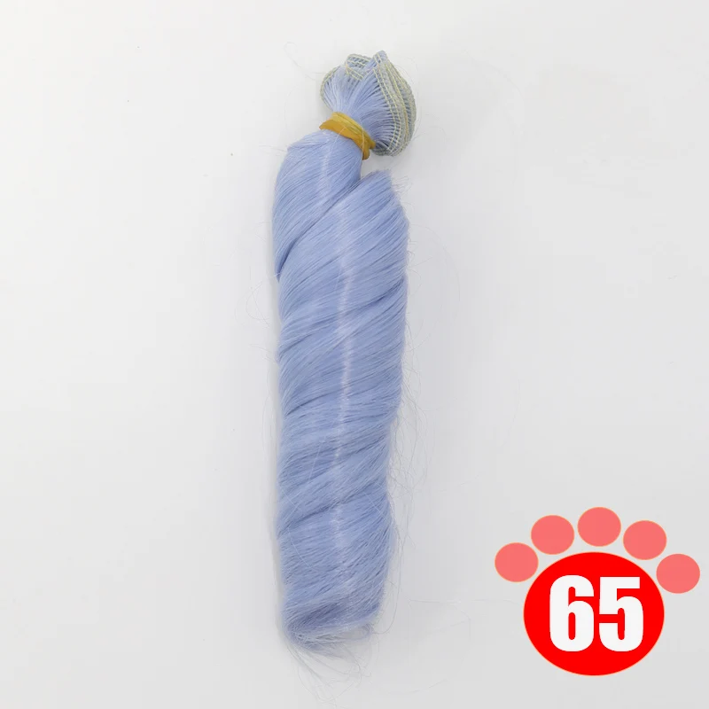 Msiredoll bjd парик аксессуары 1 шт 15*100 см кукла волос для 1/3 1/4 1/6 1/12 натуральный Цвет вьющиеся кукольные волосы парик diy - Цвет: colour 65