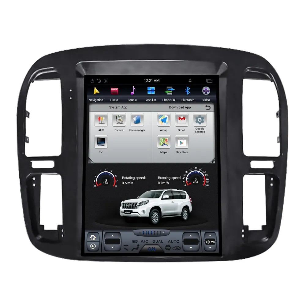 Android Tesla Автомобильный GPS радио для TOYOTA LAND CRUISER LC100 1998 2002 навигация Мультимедиа