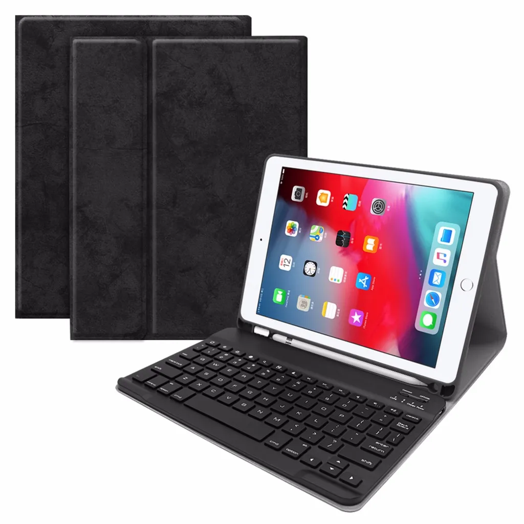OMESHIN мини Bluetooth клавиатура Беспроводная для iPad Apple iPhone планшет складная клавиатура Премиум кожаный клавиатура для Pro 9,7 118A