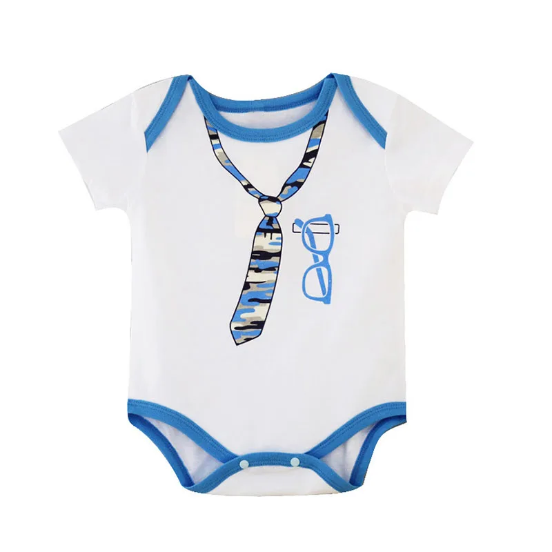 2017 Baby Boy Romper Summer Necktie Infant Gentleman Toddler Kid's Causal Jumpsuits Newborn Rompers Costume Clothing |