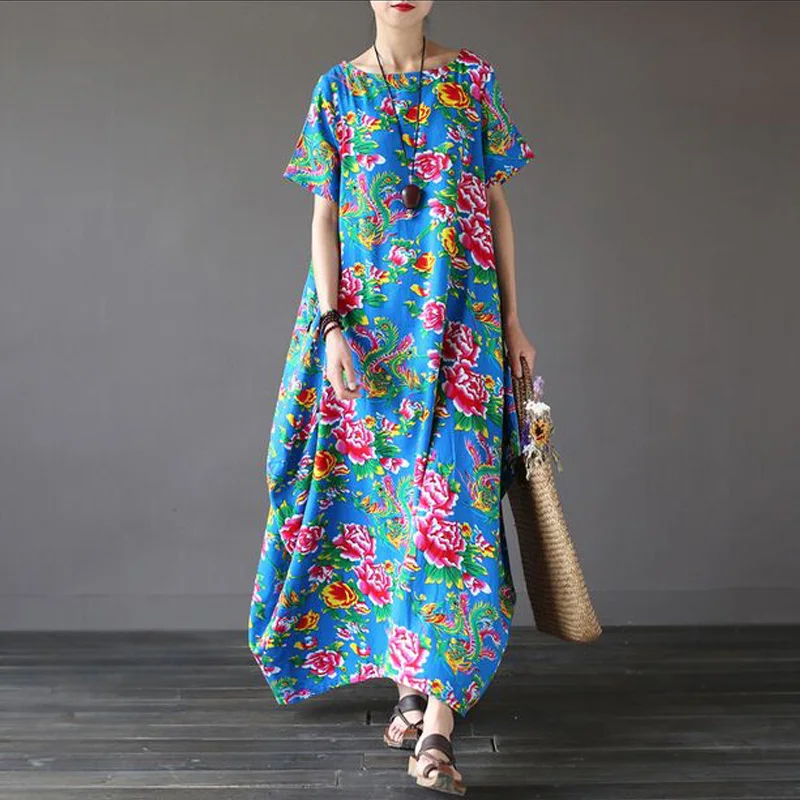 Женское летнее платье новинка 2017 модное хлопковое женское свободное с коротким