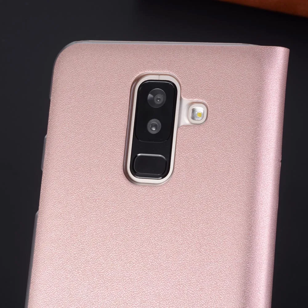 Чехол-раскладушка кожаный чехол для телефона для samsung Galaxy A6 плюс 6 A62018 A6plus SM-A600F SM-A605F GalaxyA6 Чехол-портмоне с отделением для карт чехол