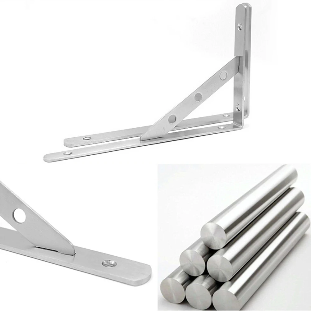 2Pcs Thickened stainless steel Triangular Wall Brace Support Bench Table Shelf Bracket | Дом и сад