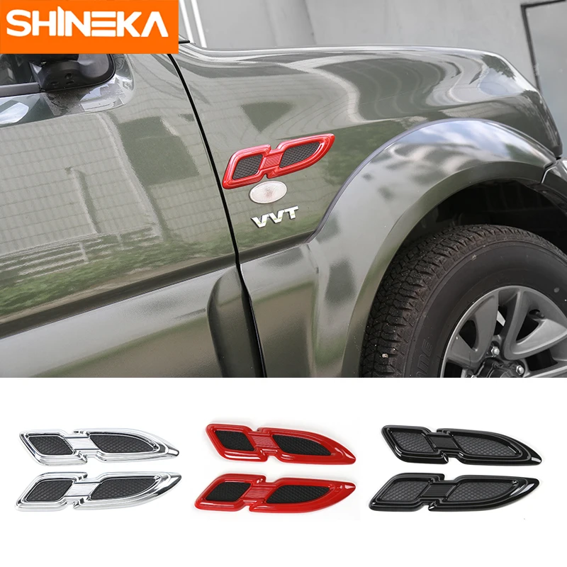 

SHINEKA Newest Car Exterior Front Engine Hood Side Air Flow Vent Cover Trim Styling Sticker For Suzuki Jimny 2007+