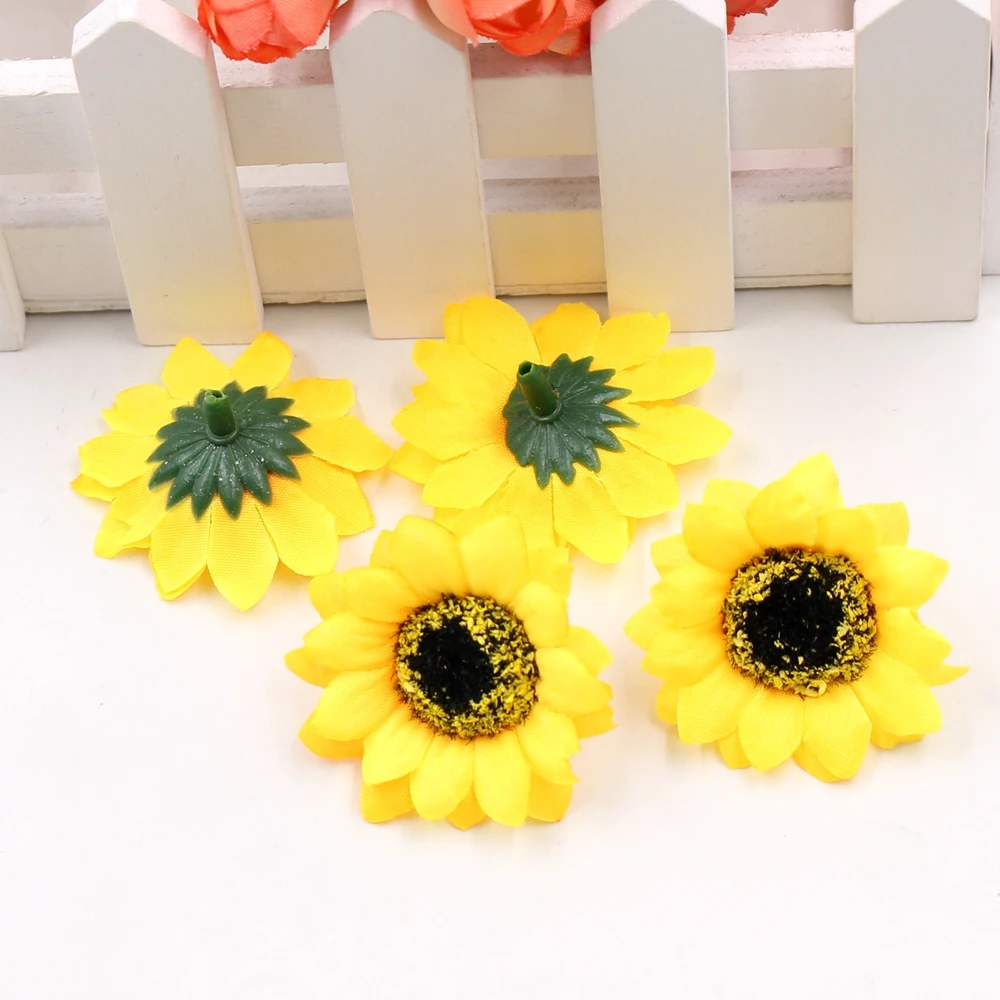5 шт. декоративный Шелковый цветок подсолнуха|silk sunflowers|artificial sunflowersunflowers artificial |