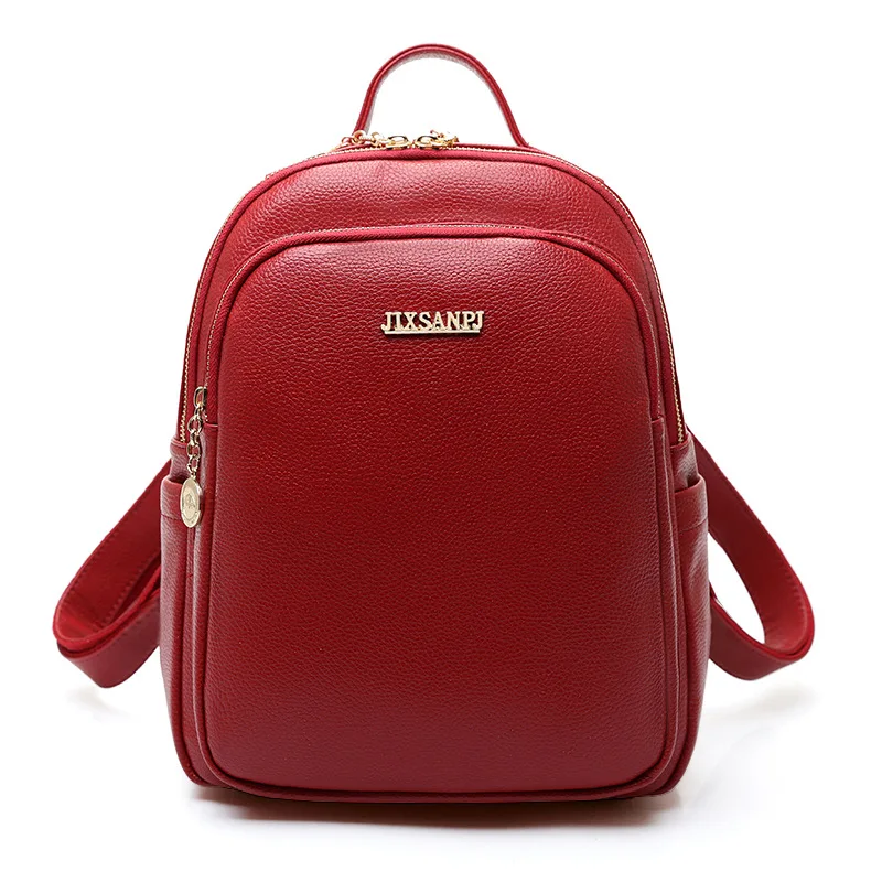 

Women Backpacks Soft Solid Leather Mini Small Backpack Designer Female School Bags for Teenagers Girls Travel Mochilas Femininas