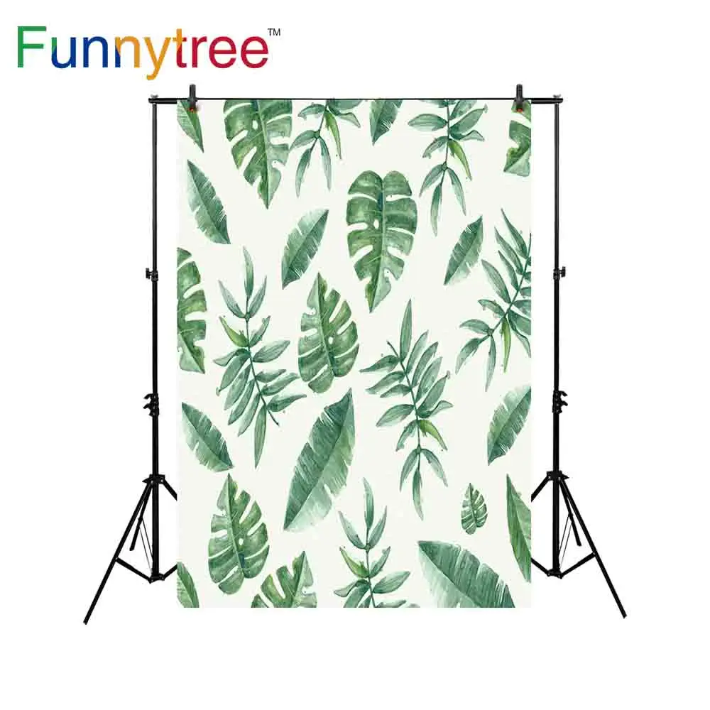 Funnytree Фон фотографии тропический акварель Абстрактная живопись бесшовные филиал