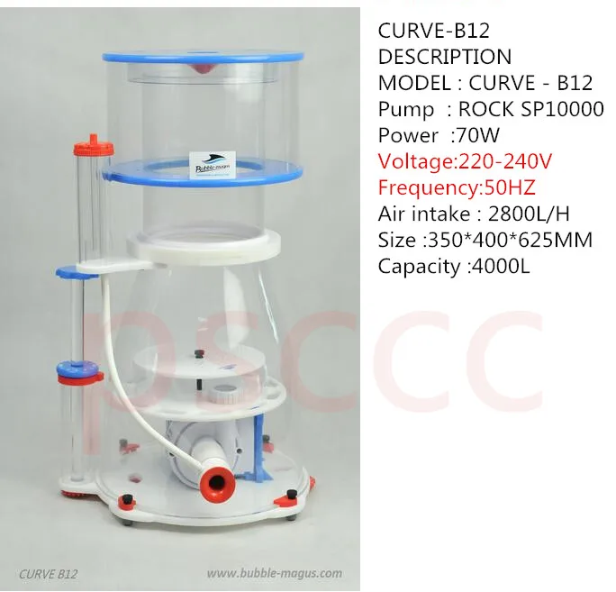 CURVE B12 220-240V BUBBLE-MAGUS CURVE B12 протеиновый скиммер для рукодельного колеса морской риф аквариум - Цвет: CURVE B12 220-240V