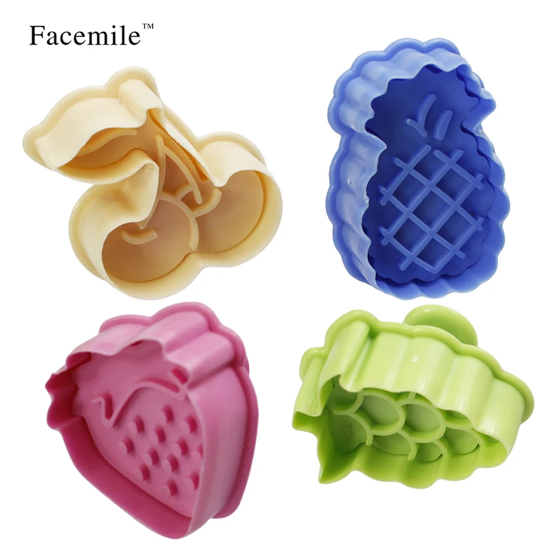 4 шт. пресс форма для нарезки фруктов ананасов клубники винограда печенья DIY формы