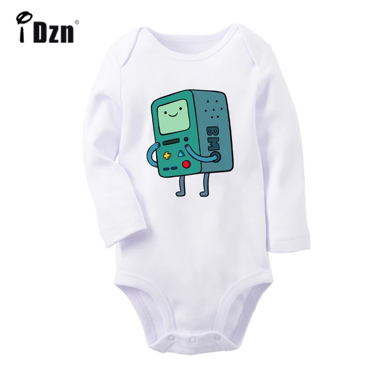 Funny Adventure Time Beemo BMO Cosplay Legend of Zelda Art Design Newborn Baby Bodysuit Toddler Onsies Jumpsuit Cotton Clothes
