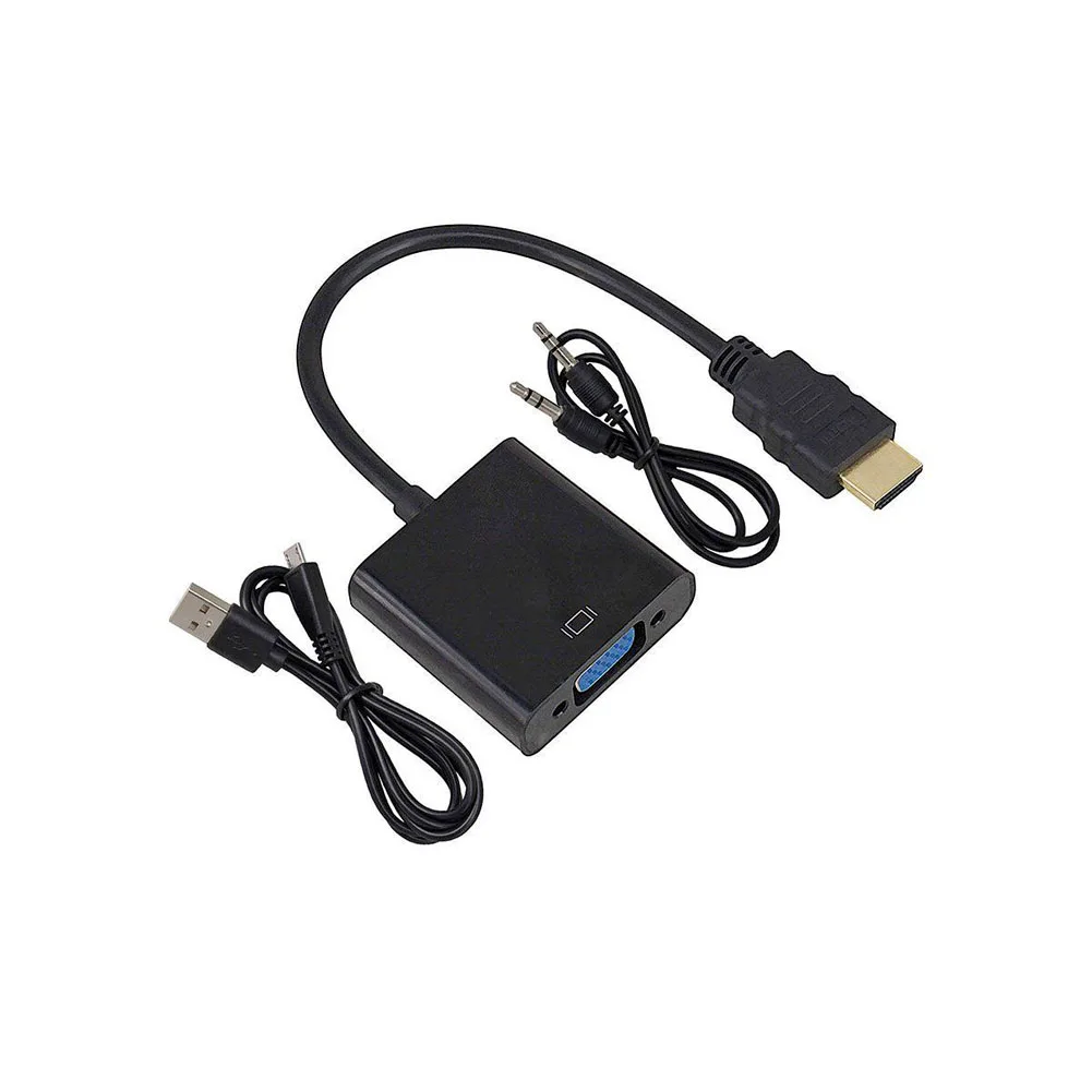 1080P HDMI в VGA адаптер конвертер с USB питания 3 5 мм аудио кабель для HDTV PC ноутбук
