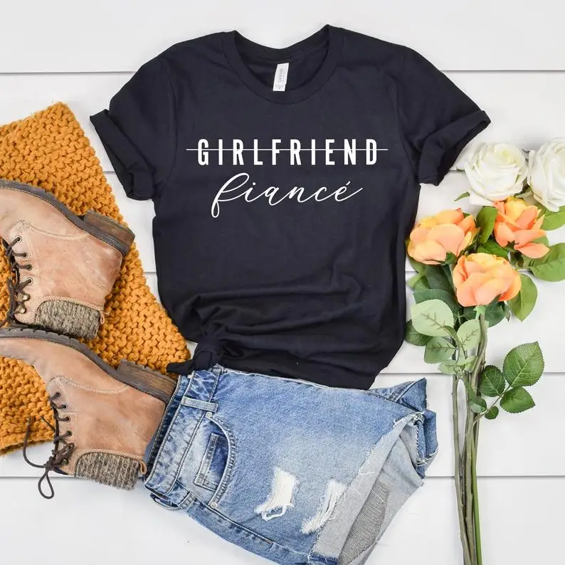 PADDY DESIGN Girlfriend Fiance футболка будущая миссис помолвочный Свадебный Женский Топ тройник для дам Tumblr Модные топы