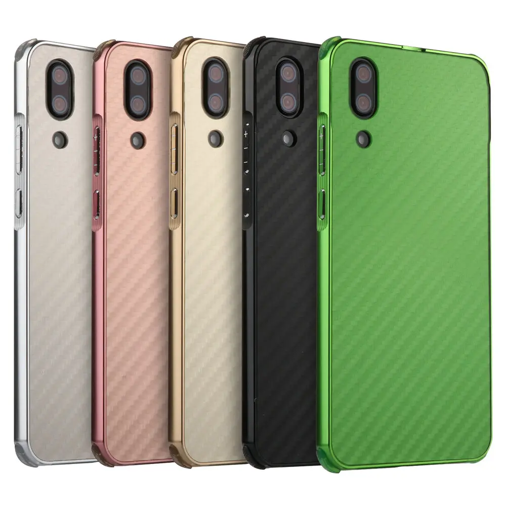 Роскошный алюминиевый бампер для Huawei P20 Жесткий ПК задняя крышка металлический