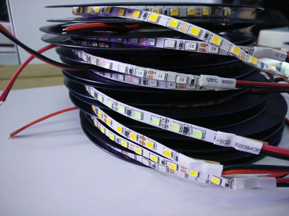 

5mm LED Strip Lights DC12V 8 single color SMD2835 5m 600LED 120L/m brightness IP20 not Waterproof Light Tape Flexible Led strip