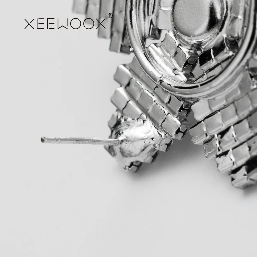 XEEWOOX 2019 новые женские хрустальные снежные хлопья Эффектные серьги-гвоздики для