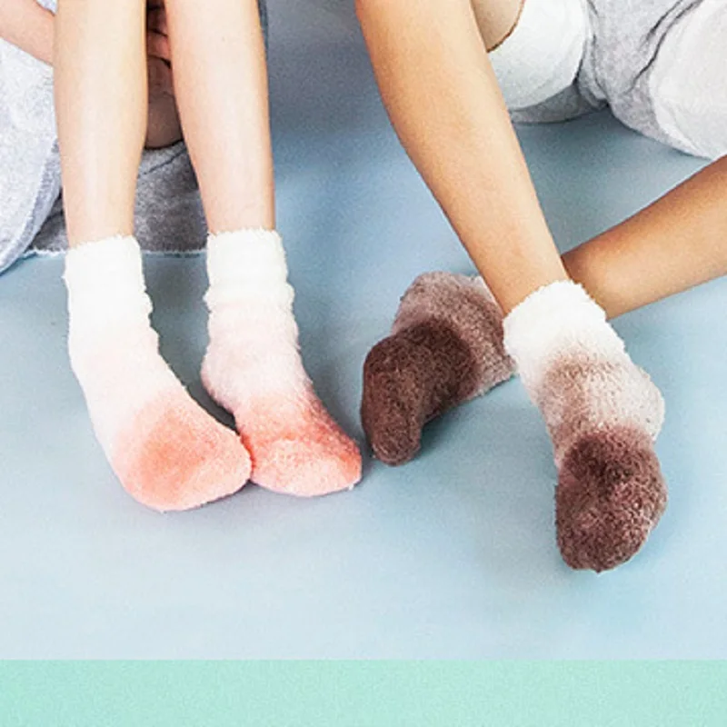 Парные домашние носки в стиле Харадзюку романтичные цветные теплые короткие из