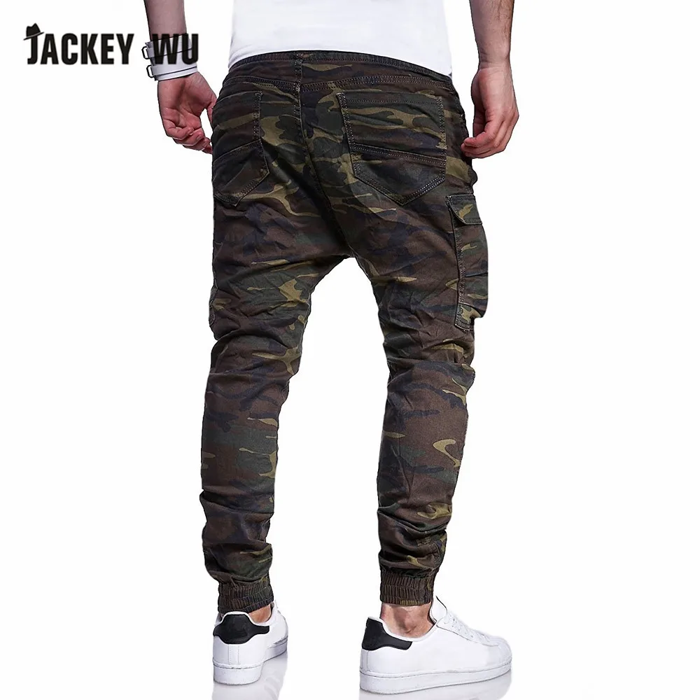 Бренд JACKEYWU мужские брюки 2019 модные камуфляжные джоггеры с большим карманом и