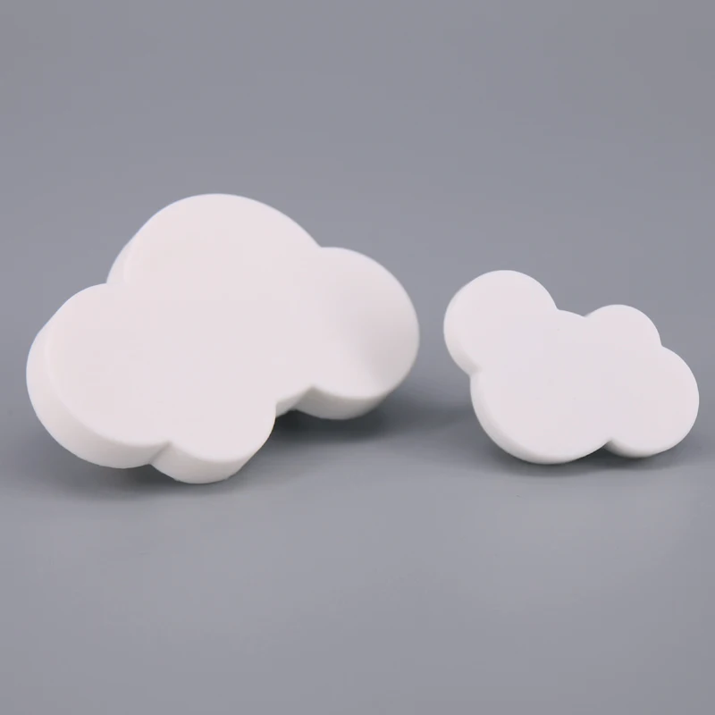 1x White Cloud Kids Drawer Knobs Baby Children Cabinet Soft Knob Dresser cabinet wardrobe handles pulls for Childrens Room