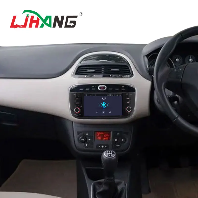 Автомобильный мультимедийный плеер LJHANG 1 DIN Android 10 для Fiat Abarth Punto EVO Linea 2012 2015 WIFI GPS Navi