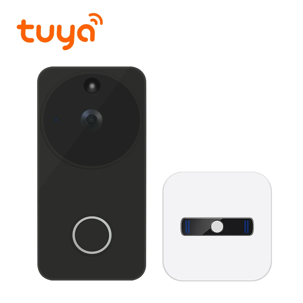 Black Tuya версия WiFi кольцо домашней безопасности умный дом видео домофон система - Цвет: Black