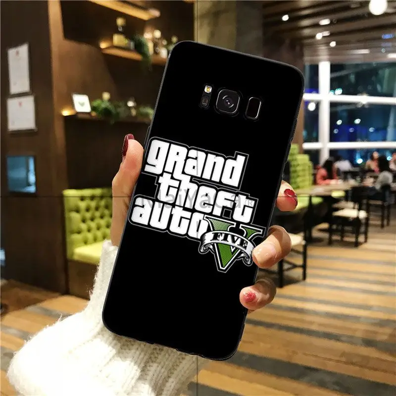 MaiYaCa rockstar gta 5 Grand Theft Smart Cover черный мягкий чехол для телефона чехол для Galaxy S6 edge plus s7 edge s8 plus s9 plus