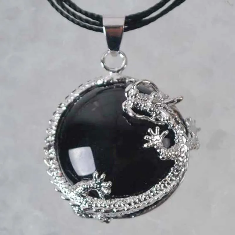 Черный сердолик Подвеска Бижутерия для женщин подарок Дракон S467|beads pendant|jewelry