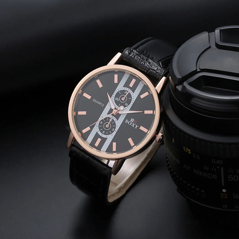 Часы наручные SOXY Мужские кварцевые брендовые Роскошные модные спортивные