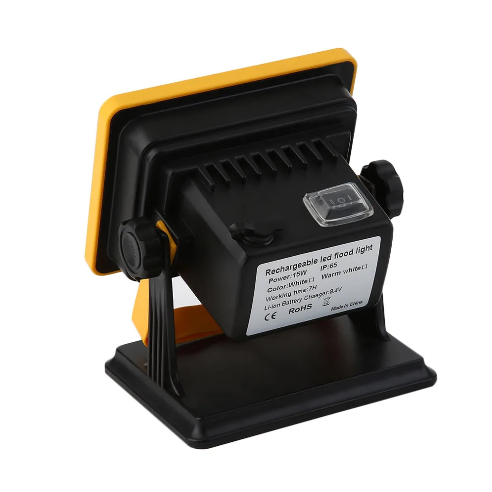 Перезаряжаемый IP65 Светодиодный прожектор 15 Вт Водонепроницаемый портативный