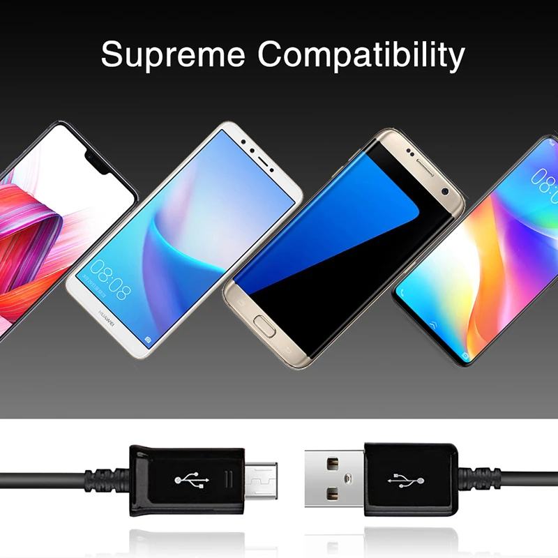 Быстрое зарядное устройство Samsung USB S6 S7 edge оригинальный быстрый 1 2 м Кабель Micro