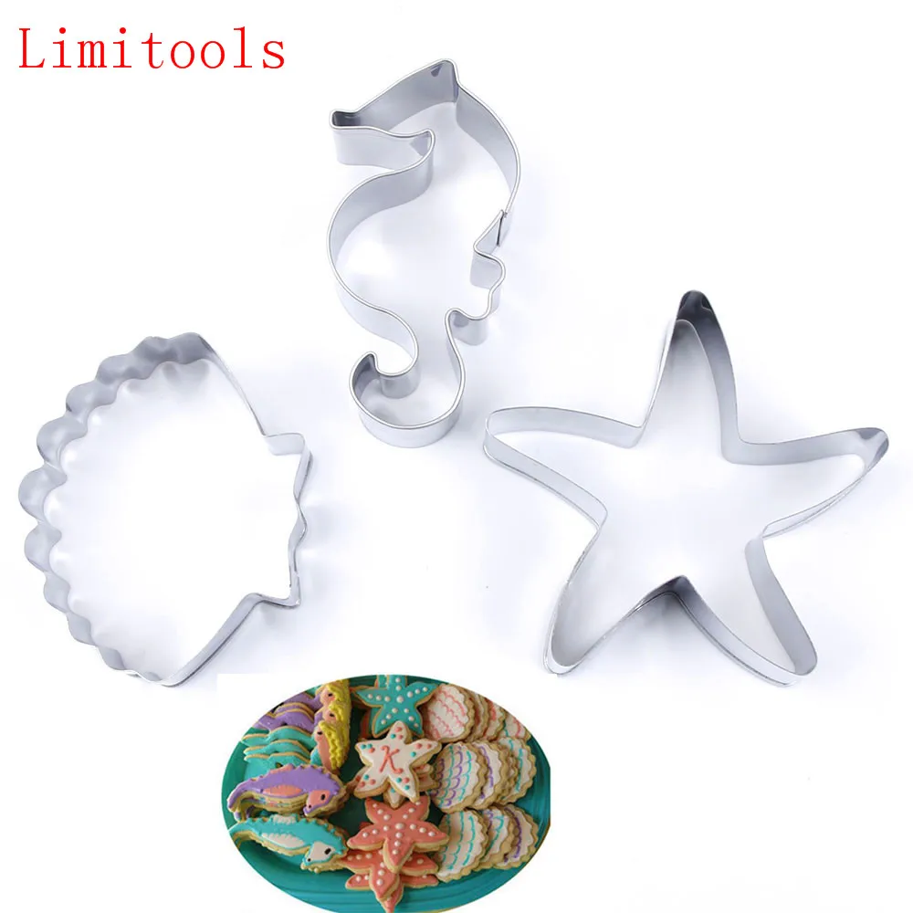 Морская звезда океана Ракушки лошадь форма 3 шт./компл. печенье помадка для