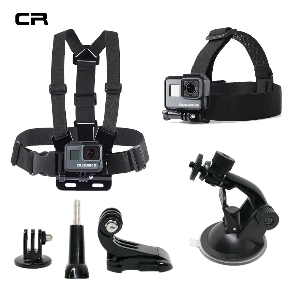 

DUSZAKE CG1 Kit For Gopro Accessories Strap For Go pro Hero 5 Xiaomi Yi 4K Mount For Gopro Accessories Set For Go pro Hero 6
