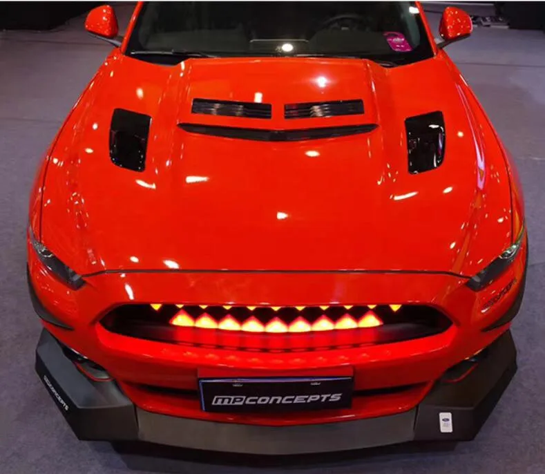 Крышка переднего бампера автомобиля из углеродного волокна для Ford Mustang 2015 2016