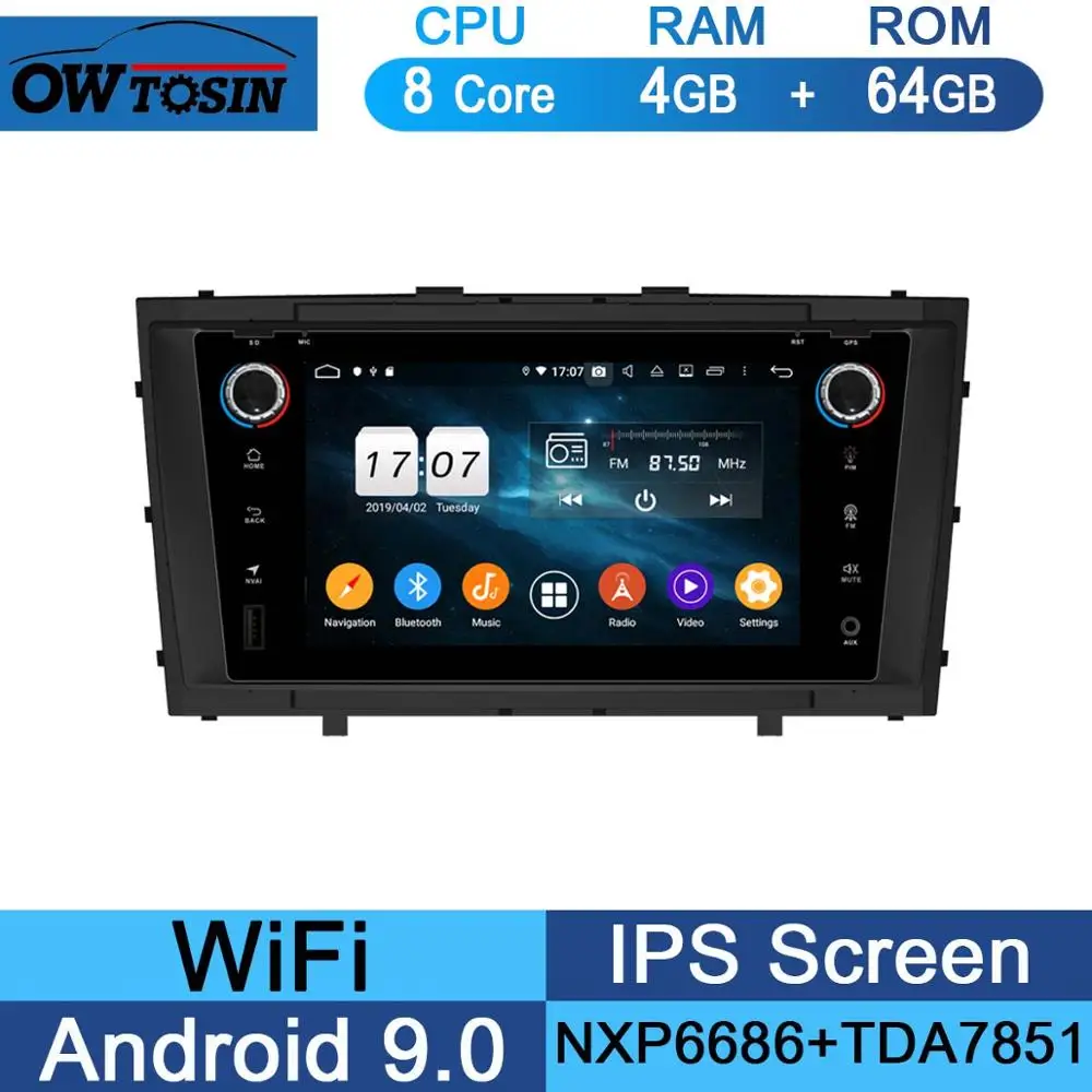 64G " ips 8 Core, 4 Гб+ 64G Android 9,0 автомобиля DVD навигационный GPS радиоприемник для Toyota Avensis 2009 2010 2011 2012 2013 DSP CarPlay попугай BT - Цвет: 64G