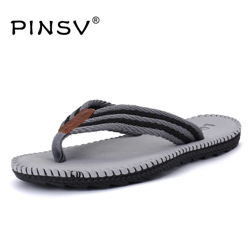 PINSV/Вьетнамки мужские шлепанцы Летняя обувь Мужские Пляжные сандалии 4 вида