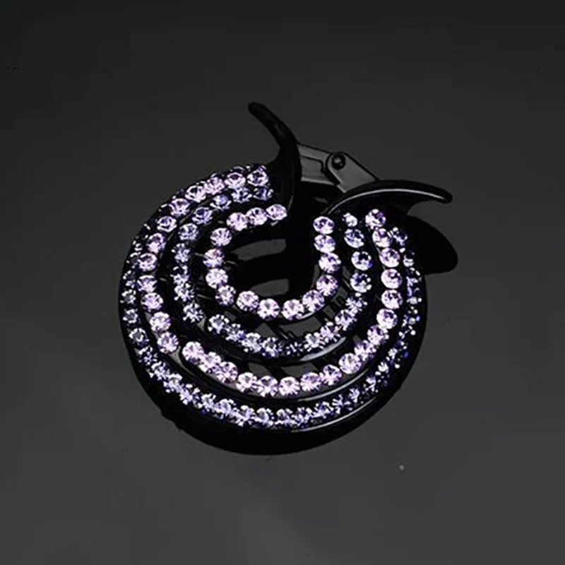 Purple Аксессуары для волос 1 шт. новые Updo заколки невидимки для волос волосы булочки держатели гнездо оснастки Стайлинг заколка для хвоста Дамы Женщины Девушки - Цвет: Purple