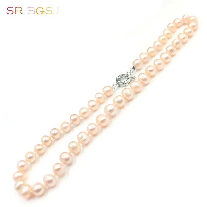 Бесплатная доставка 10 мм почти круглый узел из пресноводного жемчуга элегантное