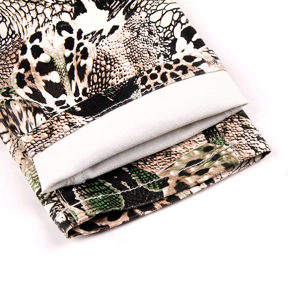 Италия Весна Лето Стретч Тощий Женщины Тонкий Карандаш Джинсы Цветочный Хлопок