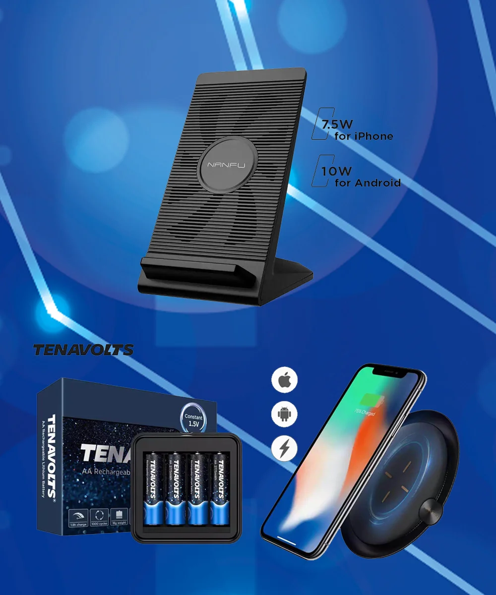 NANFU 4 шт./компл. tenavolts AA Перезаряжаемые Батарея 2775 МВтч литий-ионный аккумулятор для батареи с Батарея Зарядное устройство комплект одежды высокого Ёмкость