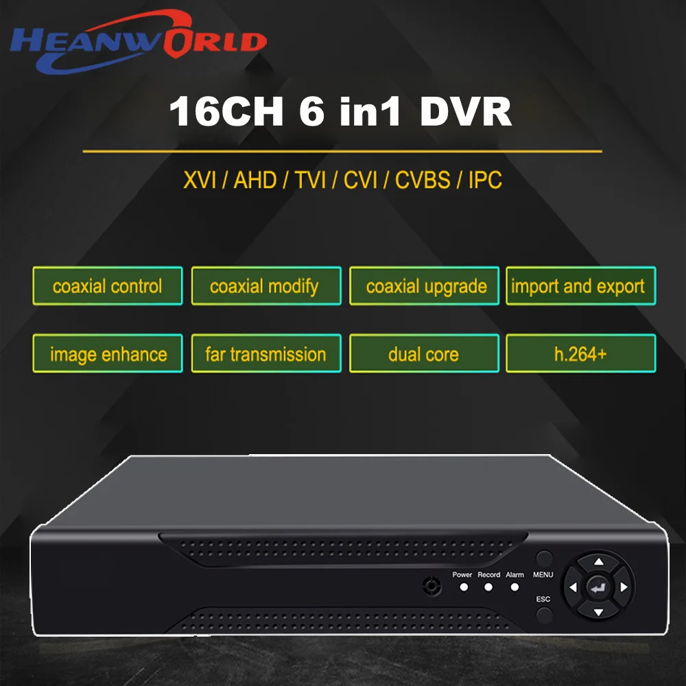 Heanworld 6 в 1 DVR 4MP 16CH система видеонаблюдения NVR 8CH аналоговый гибридный цифровой
