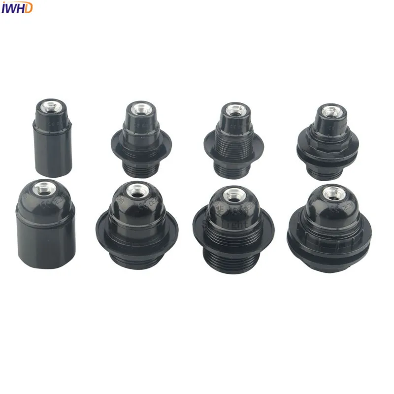 

IWHD Plastic Fitting Soquete E27 Lamp Bulb Holder For Table Pendant Light 110-220V Douille E27 E14 Socket Retro Vintage UL CE