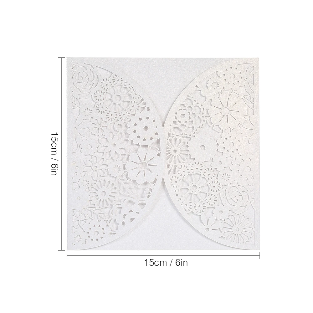 20 шт./компл. Изысканные резные свадебные пригласительные открытки набор