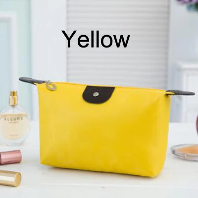 yellow Маленькая косметичка с фламинго, косметичка для макияжа tas, ручной портативный органайзер для путешествий, косметичка, косметичка, AliExpress для макияжа, горячая распродажа - Цвет: yellow