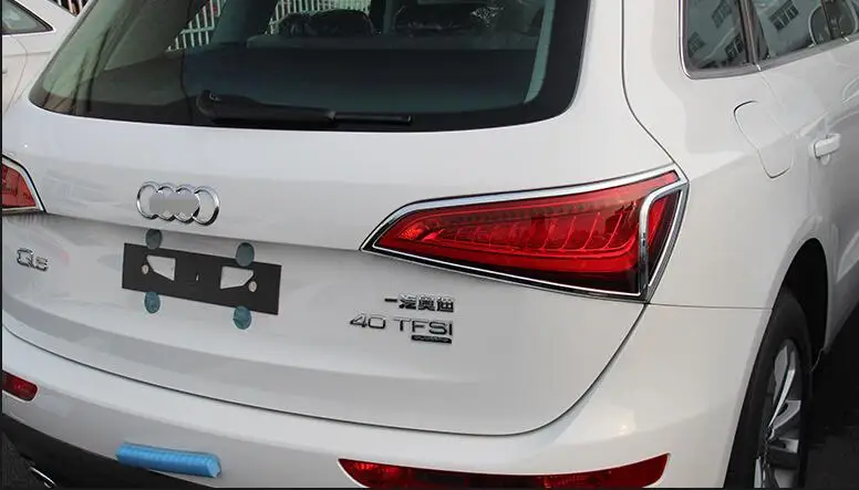 

For Audi Q5 2008 2009 2010 2011 2012 2013 2014 2015 ABS Chrome Plastic Front Headlight & Rear TailLight Cover Trim 4pcs Glossy