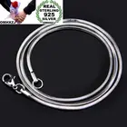 Цепочка-змейка из серебра 925 пробы, для мужчин и женщин